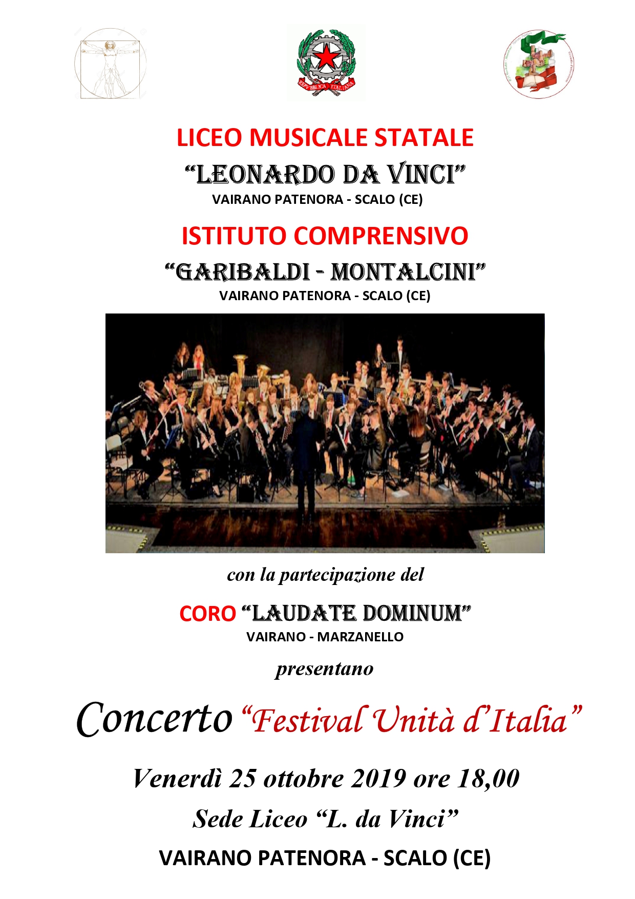 Manifesto Concerto Vairano Scalo del 25 ottobre 2019